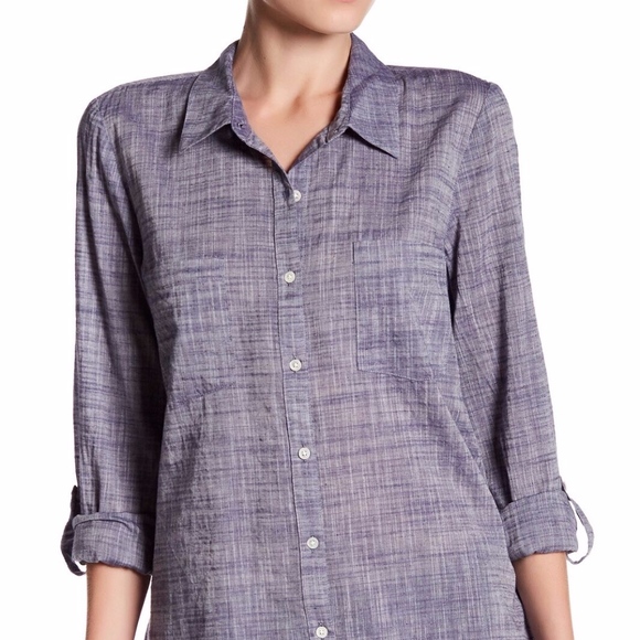 NWT $168 Soft Joie Sania Chambray Shirt in Blue - size XS! - Picture 1 of 4